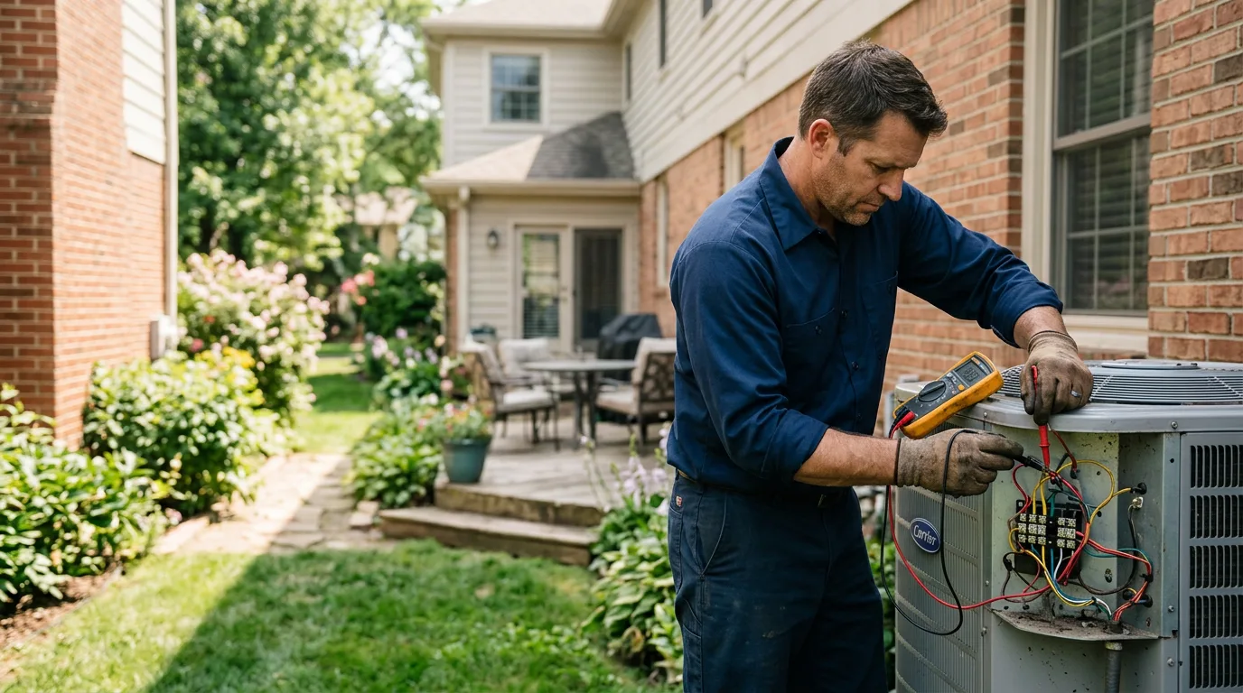 HVAC technician working near Eau Galle, WI
